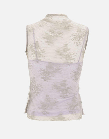 "Light grey classic collar lace vest" BX005 GREY JACQUES WEI