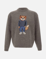 "Dressed fox intarsia woll jumper" PM00806KH0002 H170 MAISON KITSUNE'