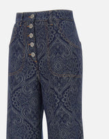Jeans flare in denim jacquard WRNB0004 99TJEF9S9090 ETRO