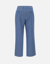 Pantaloni "Nelly chinos" in lino e cotone P390NL 2914INDA RE-HASH