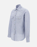 Camicia in cotone e lino K75CAMK02 TES0K19208 ELEVENTY