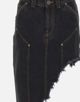 Gonna in denim VAQ10S002 BLACK VAQUERA
