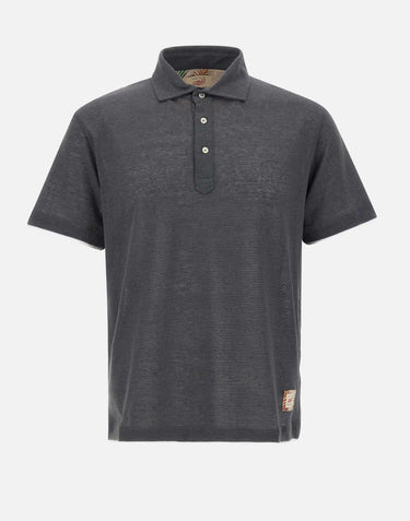 Polo "Bridge" in cotone e lino BRIDGEVR0326 PIOMBO BOB