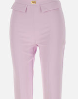 Pantaloni slim in crêpe con placca logo PA07751E2 544 ELISABETTA FRANCHI
