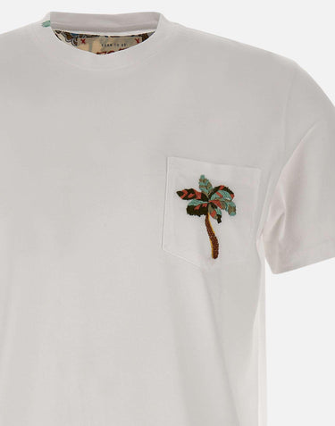 T-shirt "Naif" in cotone NAIFR00470 BIANCO BOB