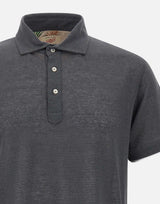 Polo "Bridge" in cotone e lino BRIDGEVR0326 PIOMBO BOB