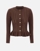 Giacca in maglia con dettagli à jour MK07S56E2 EA3 ELISABETTA FRANCHI