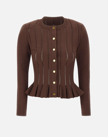 Giacca in maglia con dettagli à jour MK07S56E2 EA3 ELISABETTA FRANCHI