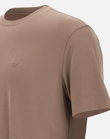 T-shirt in seta e modal EM002996 AF13721U6189 EMPORIO ARMANI