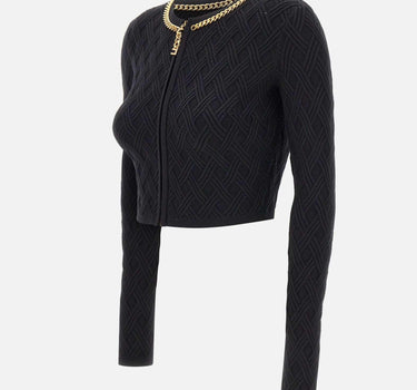 Cardigan in maglia con dettaglio gioiello MK29B56E2 110 ELISABETTA FRANCHI