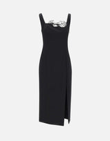 Abito in cady con decoro strass 2A718A N0990 BLUMARINE