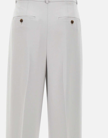 Pantaloni  "Dbl Pleat" in crepe giapponese Admiral O1109201 B6M THEORY