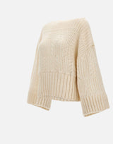 Maglione lana e alpaca W08150280 24WHITE MAURIZIO MYKONOS
