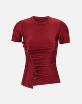 "Short sleeve draped top in jersey" 25PJTO788VI0267 P644 RABANNE