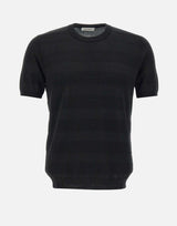 T-shirt in maglia di cotone filato extrafine 10222106 013 KANGRA