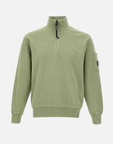 "Brushed and Emerized Diagonal Fleece Half Zip Sweatshirt" 19CMSS142A 006372R612 C.P. COMPANY