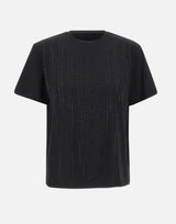 T-shirt con strass CF5072JS088 22222 LIU-JO