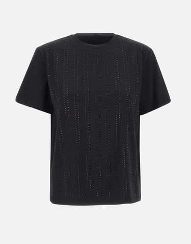 T-shirt con strass CF5072JS088 22222 LIU-JO