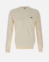 Pullover girocollo monocromatico in cotone AH1985 70V LACOSTE