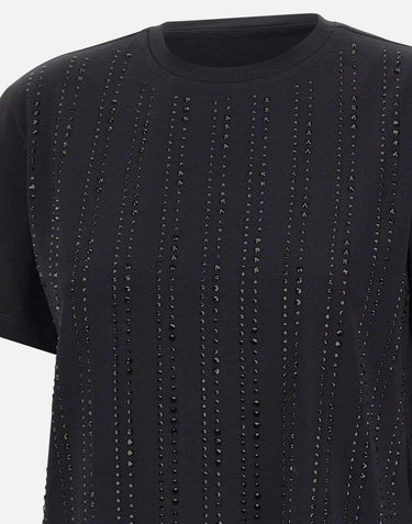 T-shirt con strass CF5072JS088 22222 LIU-JO