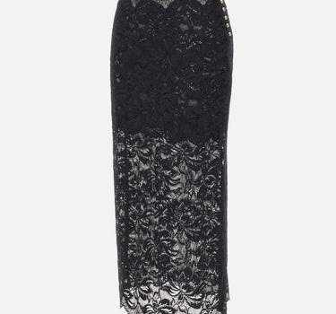 "Midi skirt in stretch lace" 24AJJU598PA0170 P001 RABANNE
