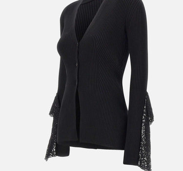 Cardigan con dettagli in pizzo 2M622A N0990 BLUMARINE
