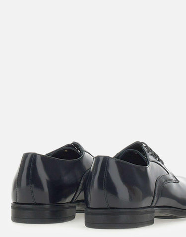 Stringate  "Armenia" in pelle 50Z9550 BLU CARLO PIGNATELLI