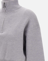 "Fine merino sweater half zip" 1425KJU006610B MELANGE VICTORIA BECKHAM
