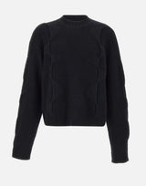 Maglia "Cropped spiral knit" M07063 BLK01 HELIOT EMIL
