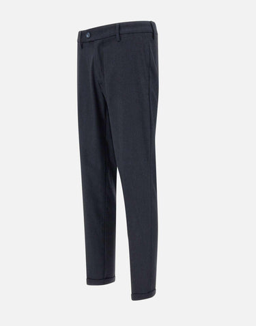 Pantaloni "Mucha10g" in lana e viscosa PR24910G3262NL BLUE RE-HASH