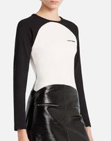 Maglia "Circle Contrast Ls" 325JTS228JS0203 WHTBLK COURREGES