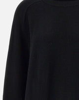 "Boyfriend crewnewck" 20055 BLACK SOFT GOAT