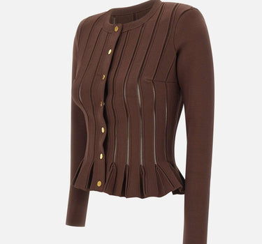 Giacca in maglia con dettagli à jour MK07S56E2 EA3 ELISABETTA FRANCHI
