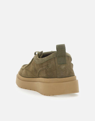 Stringate  "Polden Moc Suede" 180869 OLIVE CLARKS