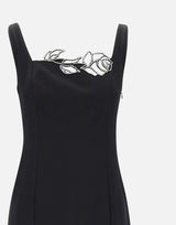 Abito in cady con decoro strass 2A718A N0990 BLUMARINE