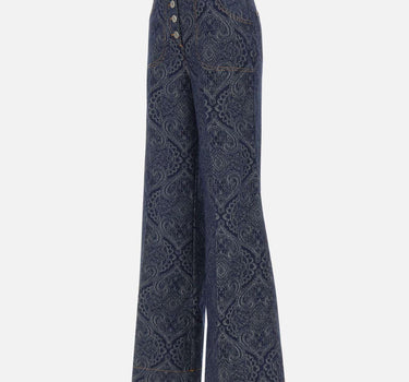 Jeans flare in denim jacquard WRNB0004 99TJEF9S9090 ETRO