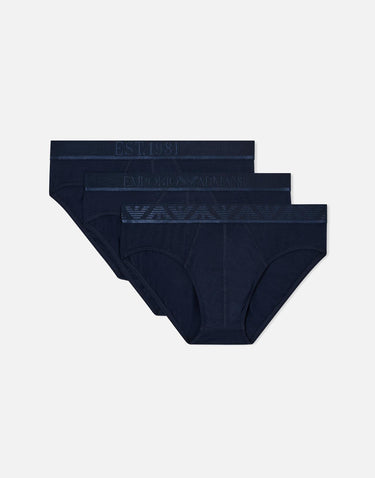 Set tre slip in cotone organico stretch EM000258 AF10780MB254 EMPORIO ARMANI