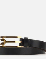 "Curved side Buckle belt" B425AAC007031A BLACK VICTORIA BECKHAM