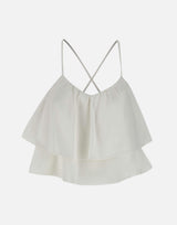 "Tank top volant mixed fabric" T35218 31 SUN68