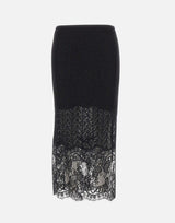 Gonna in maglia 4G075A N0990 BLUMARINE