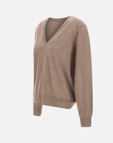 Maglia "Julio" in cashmere JULIO TAUPE LOULOU DE SAISON