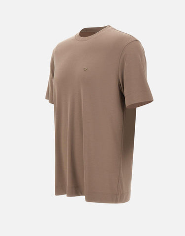 T-shirt in seta e modal EM002996 AF13721U6189 EMPORIO ARMANI