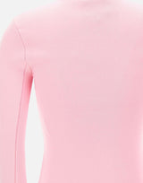 "Interlock Mockneck sweater" 425MPU260FI0001 PINK COURREGES