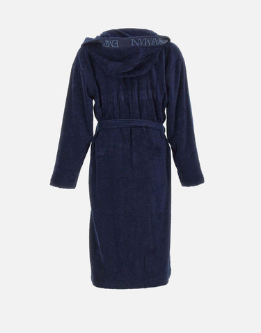 Accappatoio in spugna di cotone EM002255 AF14986UB102 EMPORIO ARMANI