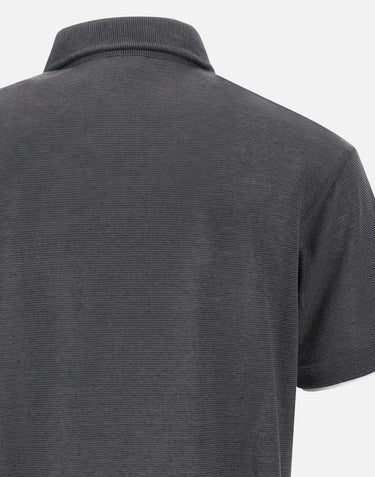 Polo "Bridge" in cotone e lino BRIDGEVR0326 PIOMBO BOB