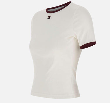 T-shirt "Signature Contrast" 125JTS017JS0203 WHTBURG COURREGES