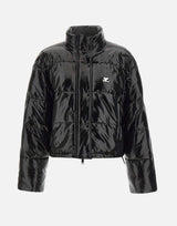 "Cropped Vinyl Puffer Jkt" 323CMA106VY0016 BLACK COURREGES