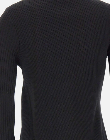 "Oblique butonned sweater" 425MPU258FI0001 BLACK COURREGES