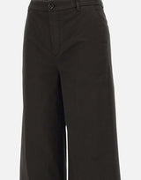 Pantaloni "Olimpia" in gabardina di cotone OLIMPIA BLACK TRUE AVENUE