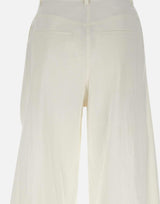 Cotton tuck pants LW251PT17WH 0053 LOW CLASSIC